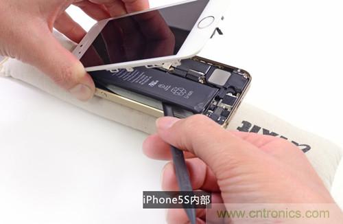 土豪金iPhone 5S拆解：內(nèi)部結(jié)構(gòu)升級，維修難度增加