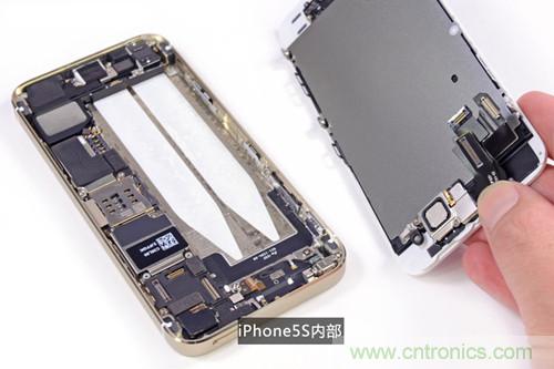 土豪金iPhone 5S拆解：內(nèi)部結(jié)構(gòu)升級，維修難度增加