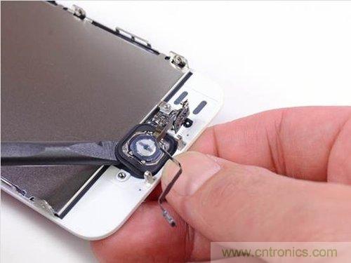 土豪金iPhone 5S拆解：內(nèi)部結(jié)構(gòu)升級，維修難度增加