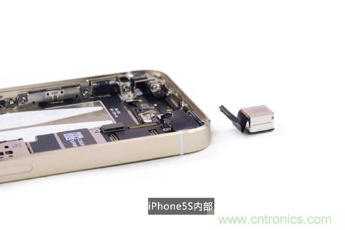 土豪金iPhone 5S拆解：內(nèi)部結(jié)構(gòu)升級，維修難度增加