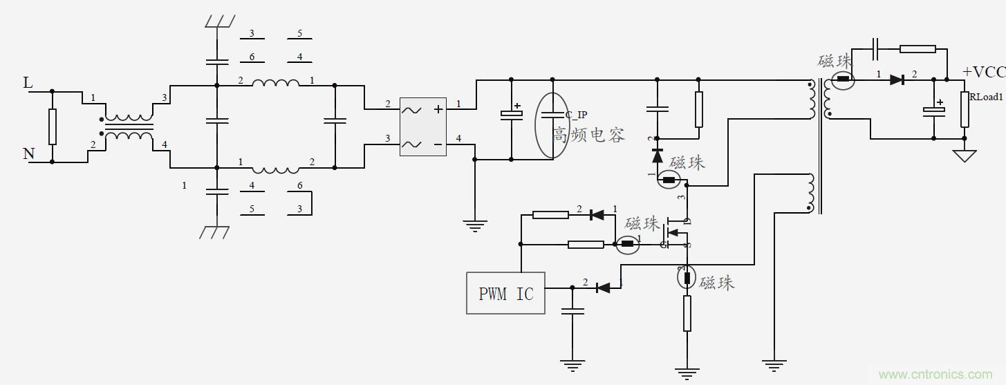 如何改善開關(guān)電源電路的EMI特性？