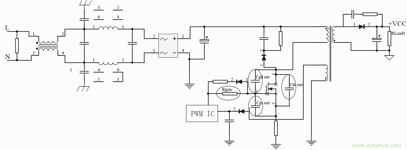 如何改善開關(guān)電源電路的EMI特性？