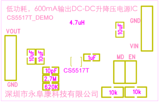 如何運用升降壓芯片CS5517實現(xiàn)鋰電池穩(wěn)定輸出3.3V/3.6V（1.2-5V）的電壓？