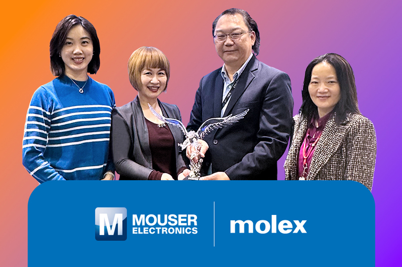 七連冠！貿澤電子蟬聯(lián)Molex亞太區(qū)年度電子目錄代理商大獎